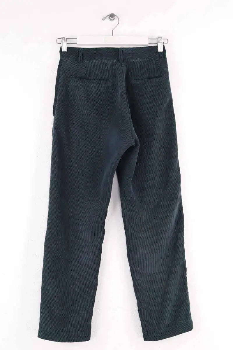 Pantalon droit Sessun Vert en Coton