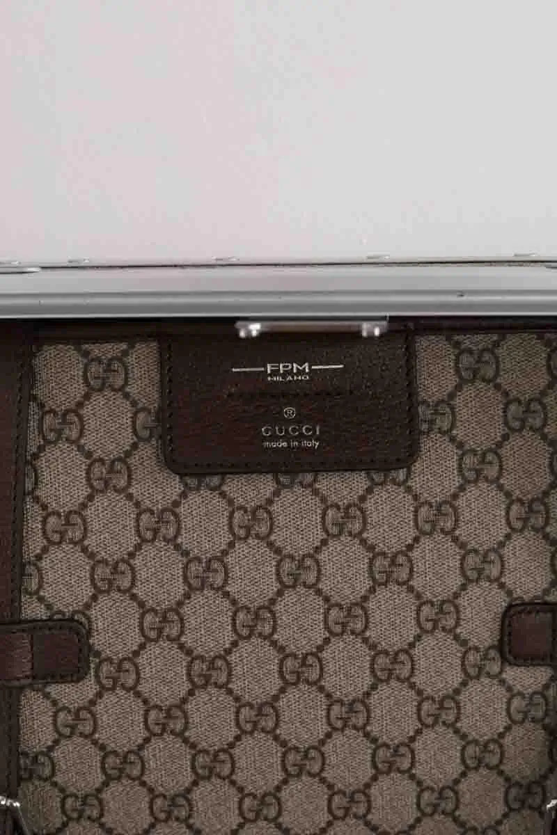 Valise à roulettes Gucci Porter Beige en Métal