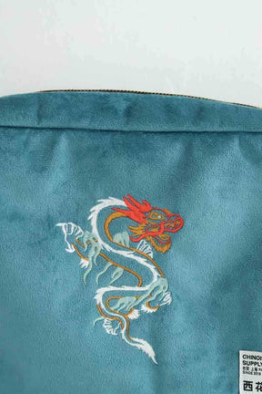Vanity-case, trousse de toilette CHINOISES by Voyageuses Bleu en Velours