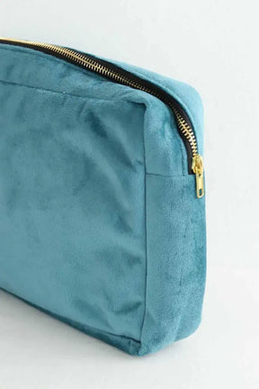 Vanity-case, trousse de toilette CHINOISES by Voyageuses Bleu en Velours