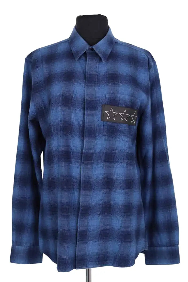 Chemise Givenchy Bleu en Coton, taille L - Seconde Main