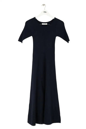 Robe Sandro Marine en Coton, taille S - Seconde Main