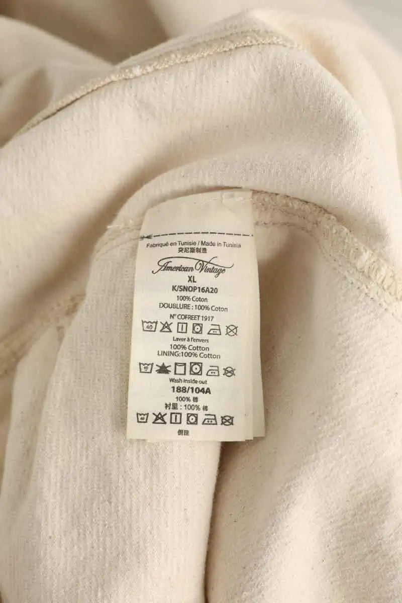 Veste American Vintage Ecru en Coton