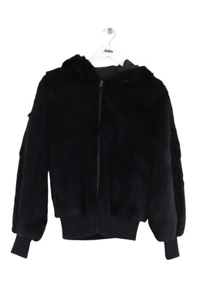 Veste Antik Batik Noir en Fourrure, taille S - Seconde Main