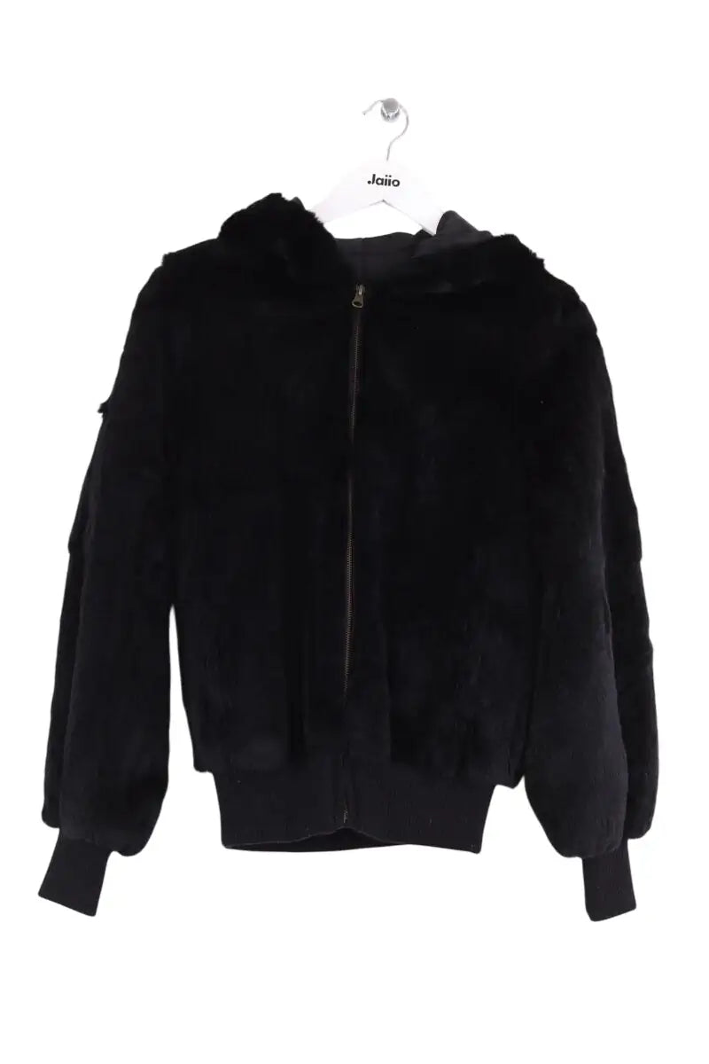 Veste Antik Batik Noir en Fourrure, taille S - Seconde Main