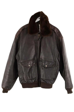 Veste Avirex Marron en Cuir, taille XXL - Seconde Main