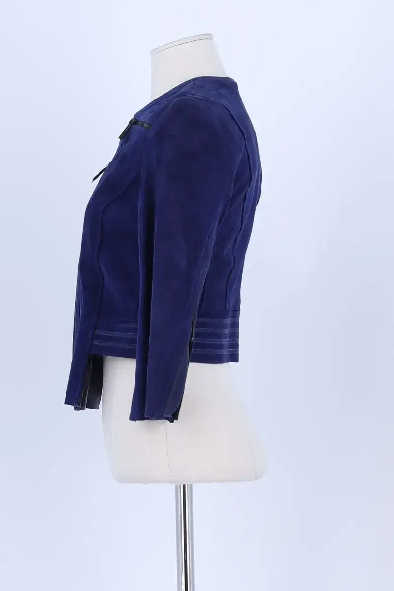 Veste Barbara Bui Bleu en Daim