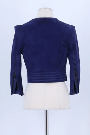 Veste Barbara Bui Bleu en Daim