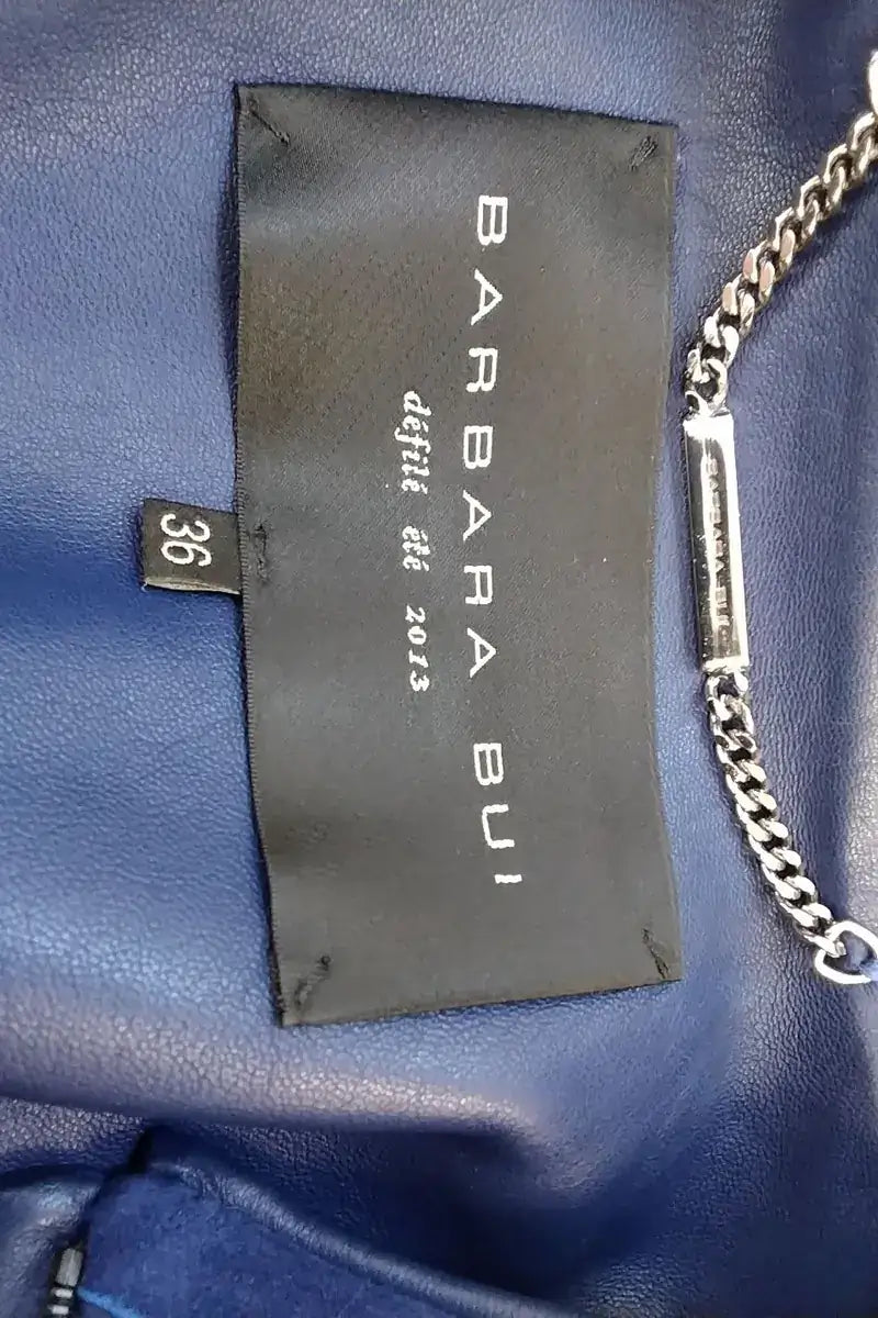 Veste Barbara Bui Bleu en Daim