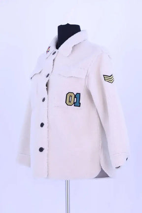 Veste Bonton Blanc en Synthétique