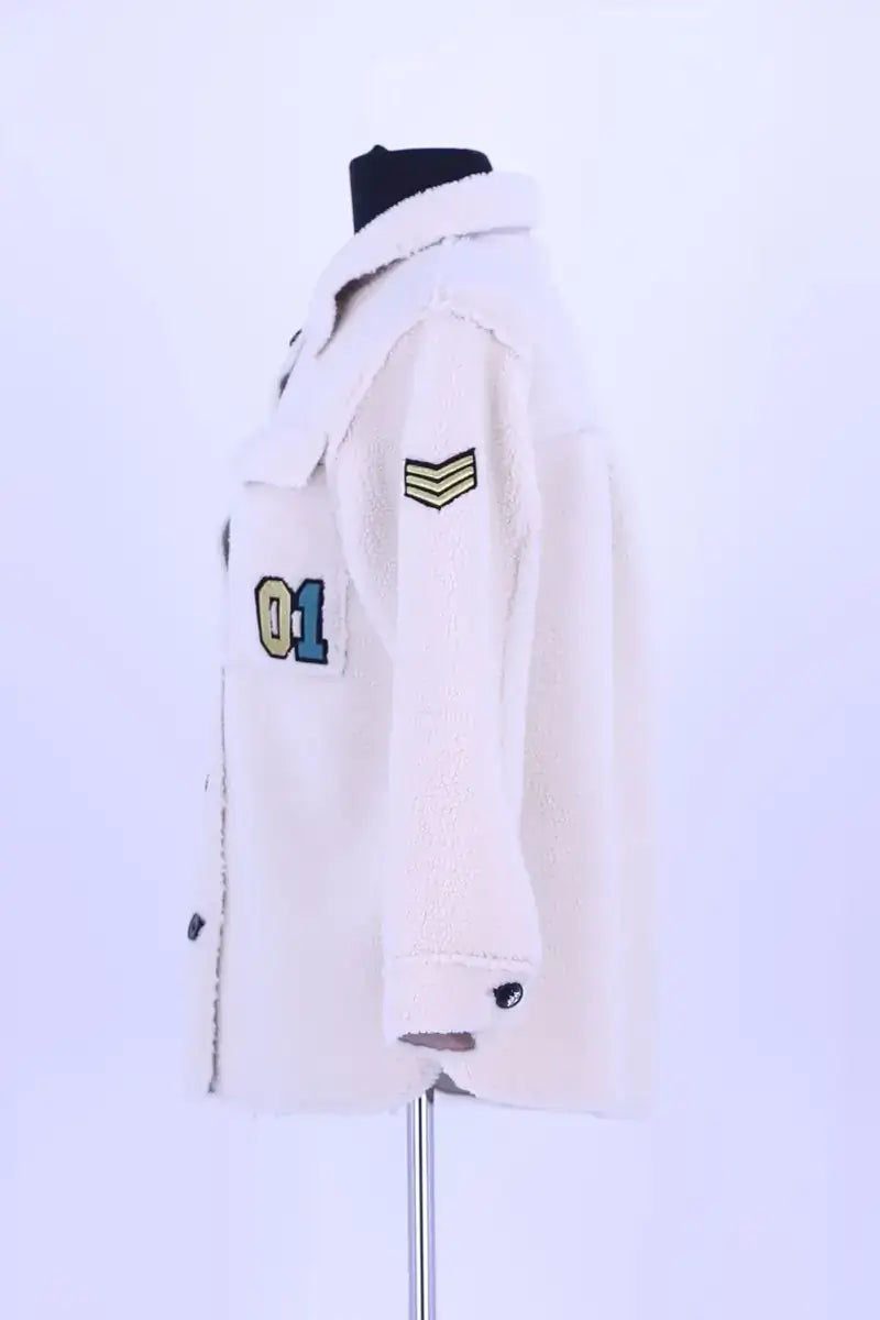 Veste Bonton Blanc en Synthétique