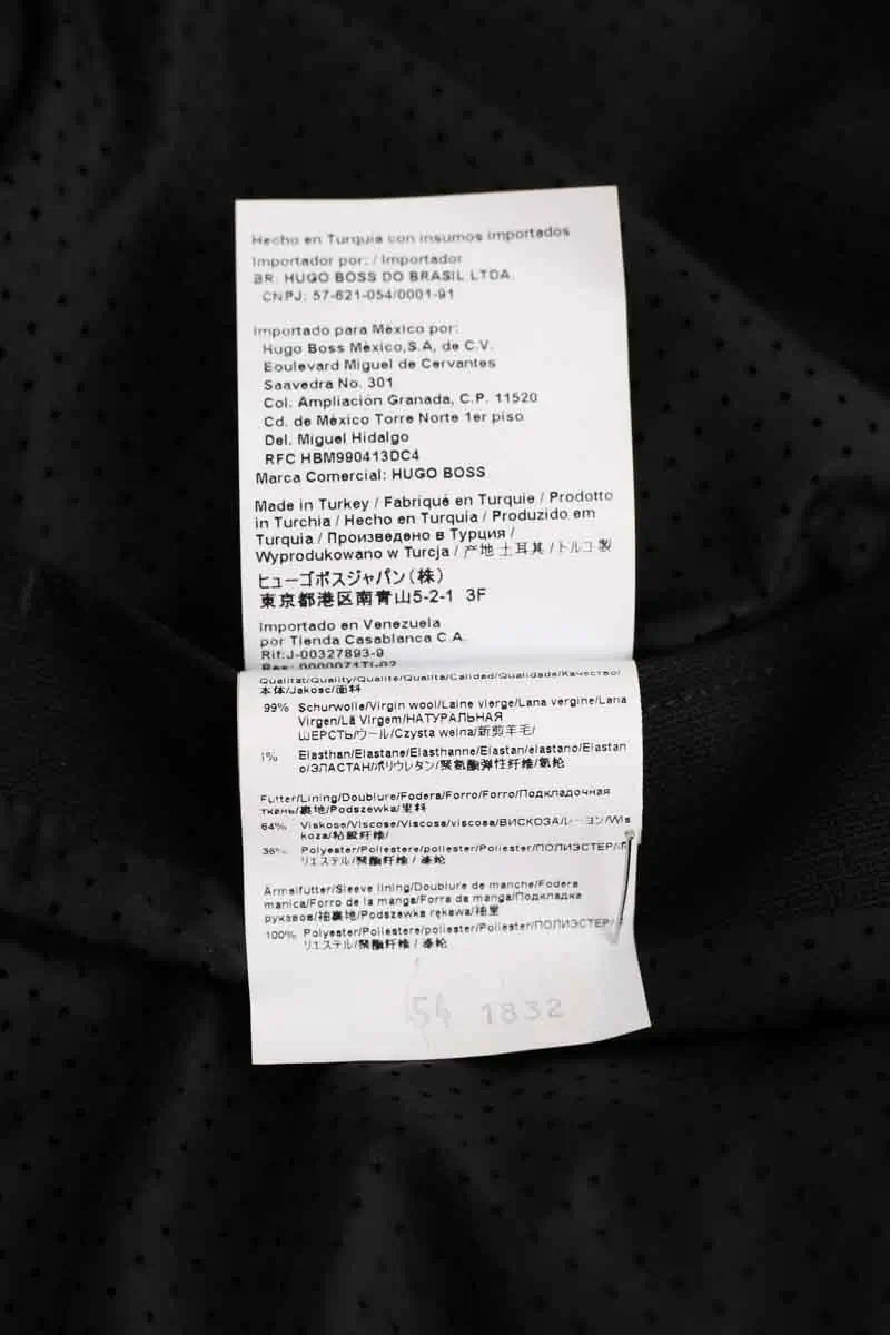 Veste Boss Noir en Laine
