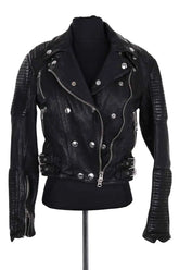 Veste Burberry Noir en Cuir, taille S - Seconde Main