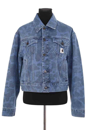 Veste Carhartt Duck orell jacket Bleu en Coton, taille S - Seconde Main