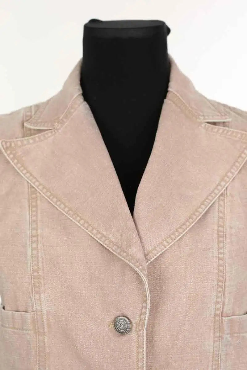 Veste Chanel Rose en Coton