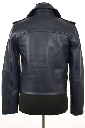 Veste Claudie Pierlot Bleu en Cuir