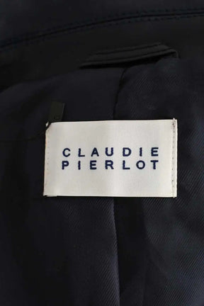 Veste Claudie Pierlot Bleu en Cuir