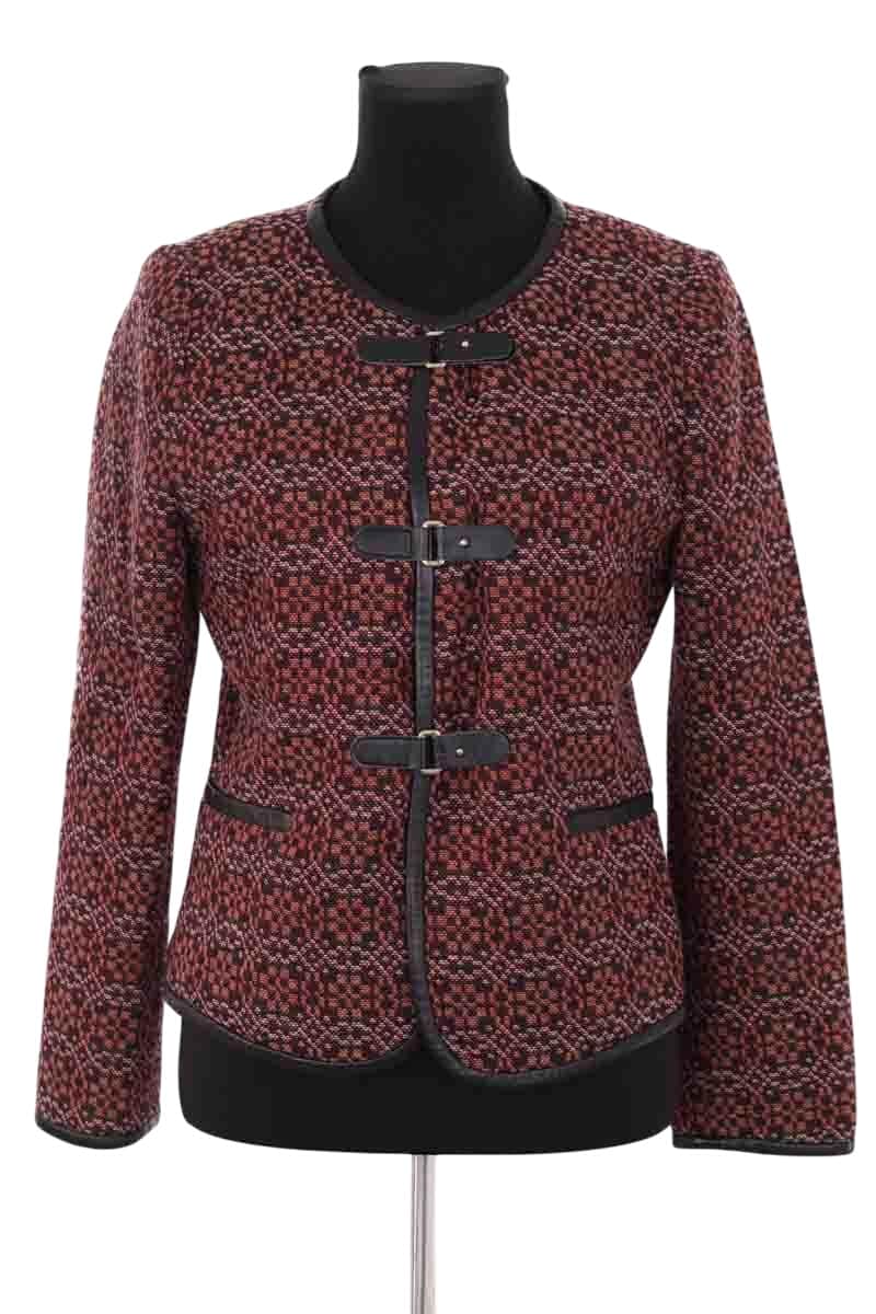 Veste Claudie Pierlot Bordeaux en Synthétique, taille M - Seconde Main