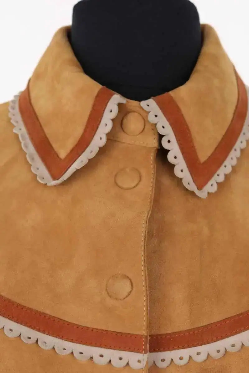 Veste Claudie Pierlot Camel en Daim
