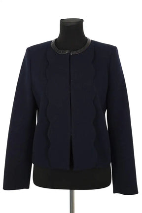 Veste Claudie Pierlot Vanille Bleu en Polyester, taille L - Seconde Main