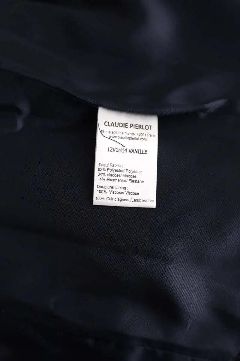 Veste Claudie Pierlot Vanille Bleu en Polyester