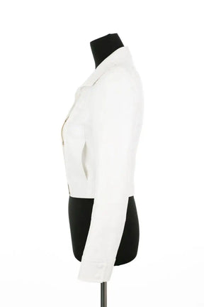 Veste Courrèges Iconique Vinyle Blanc en Coton