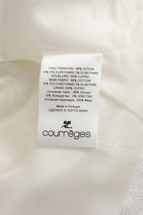 Veste Courrèges Iconique Vinyle Blanc en Coton