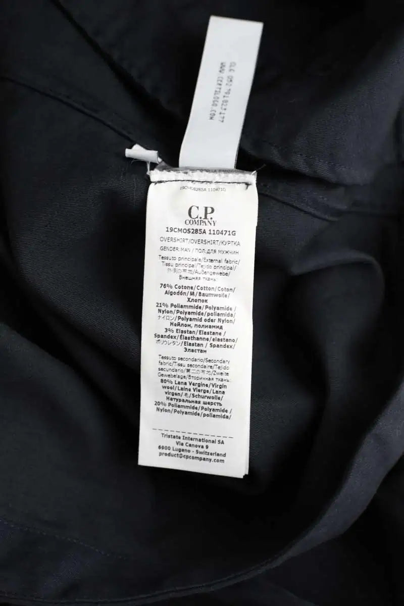 Veste C.P. Company Overshirt double satin Bleu en Coton