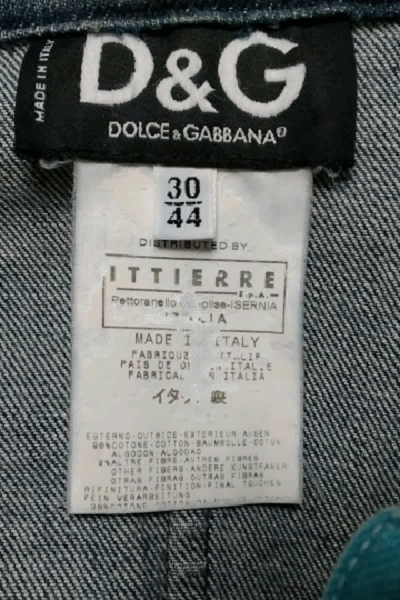 Veste D&G Bleu en Coton
