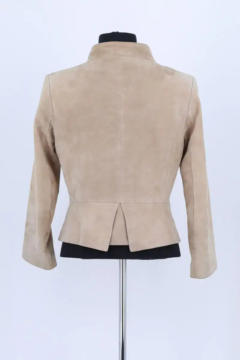 Veste Diane Von Furstenberg Beige en Cuir