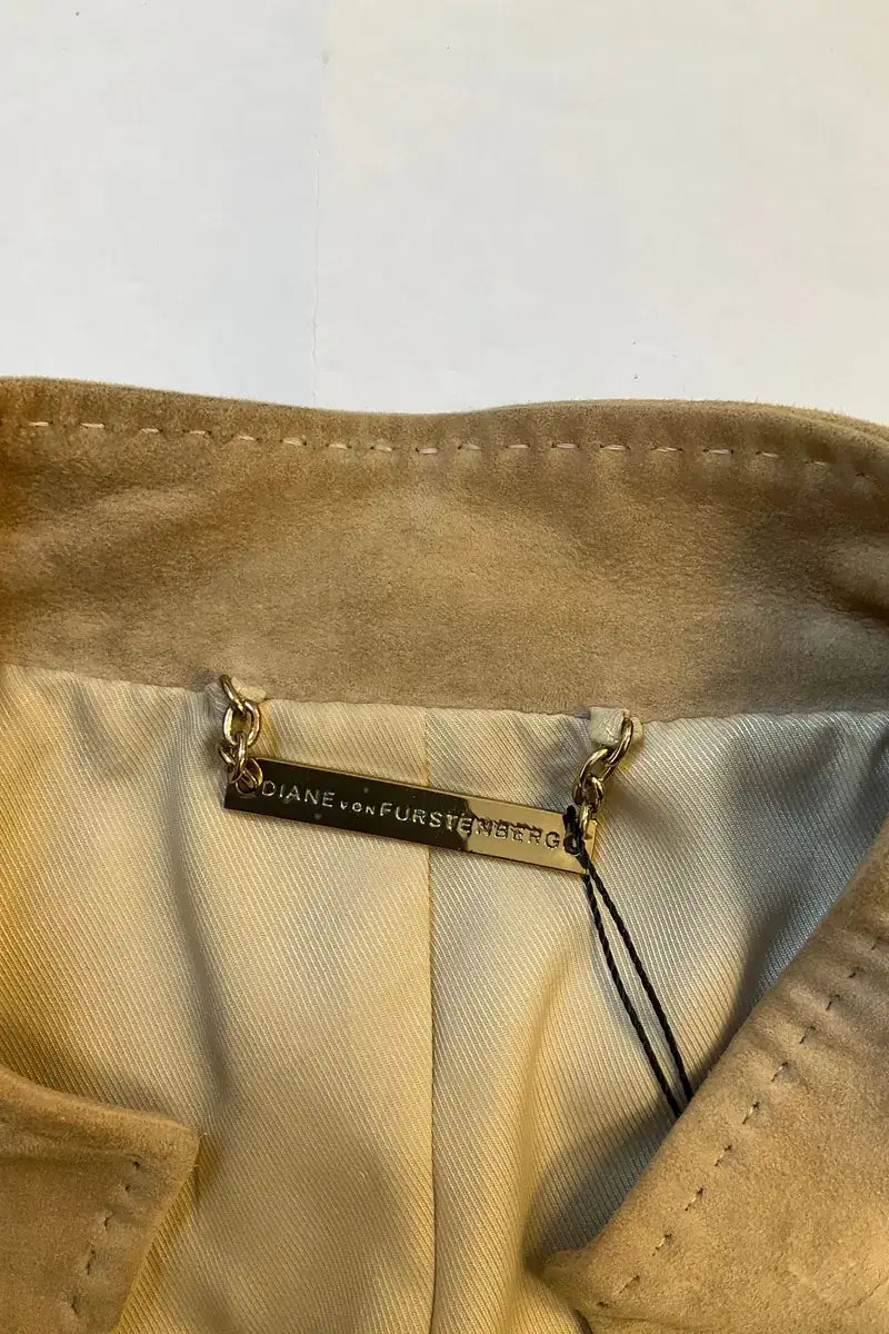 Veste Diane Von Furstenberg Beige en Cuir