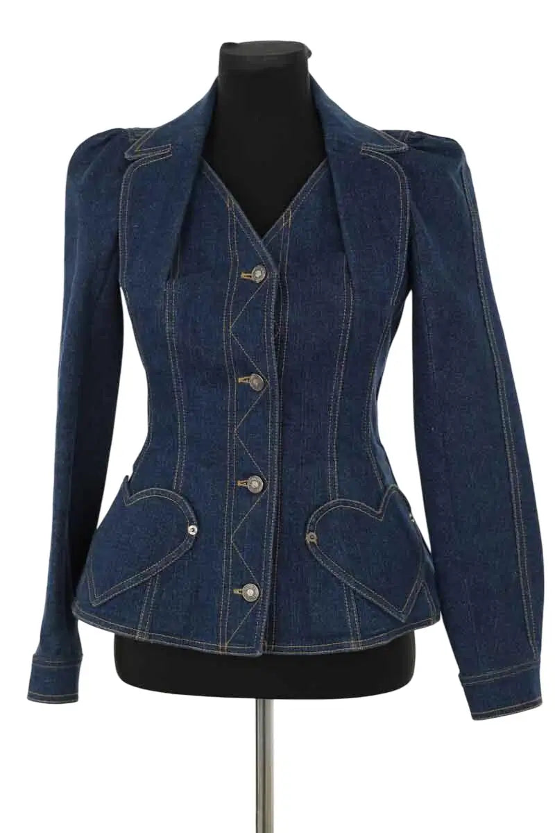 Veste Dior Bleu en Coton, taille S - Seconde Main