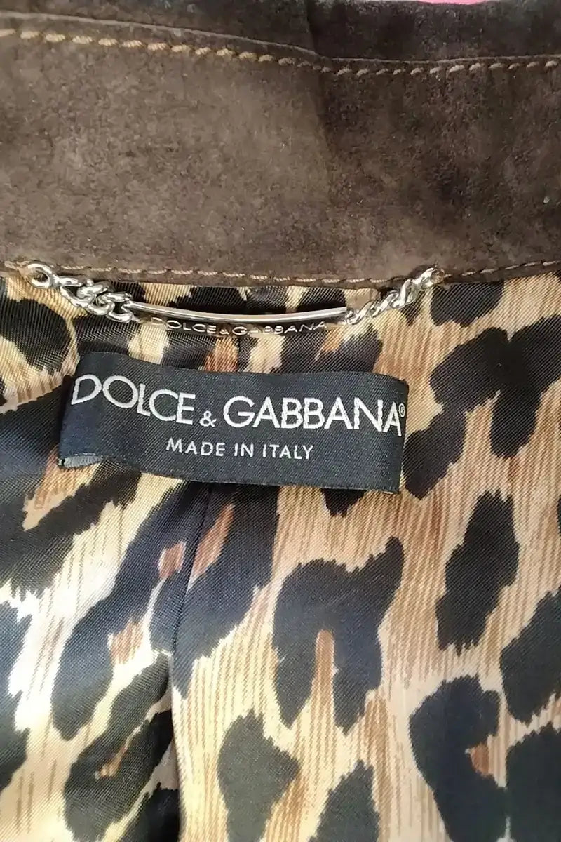 Veste Dolce & Gabbana Beige en Daim