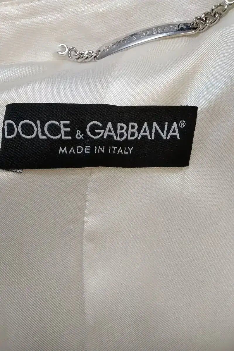Veste Dolce & Gabbana Ecru en Lin