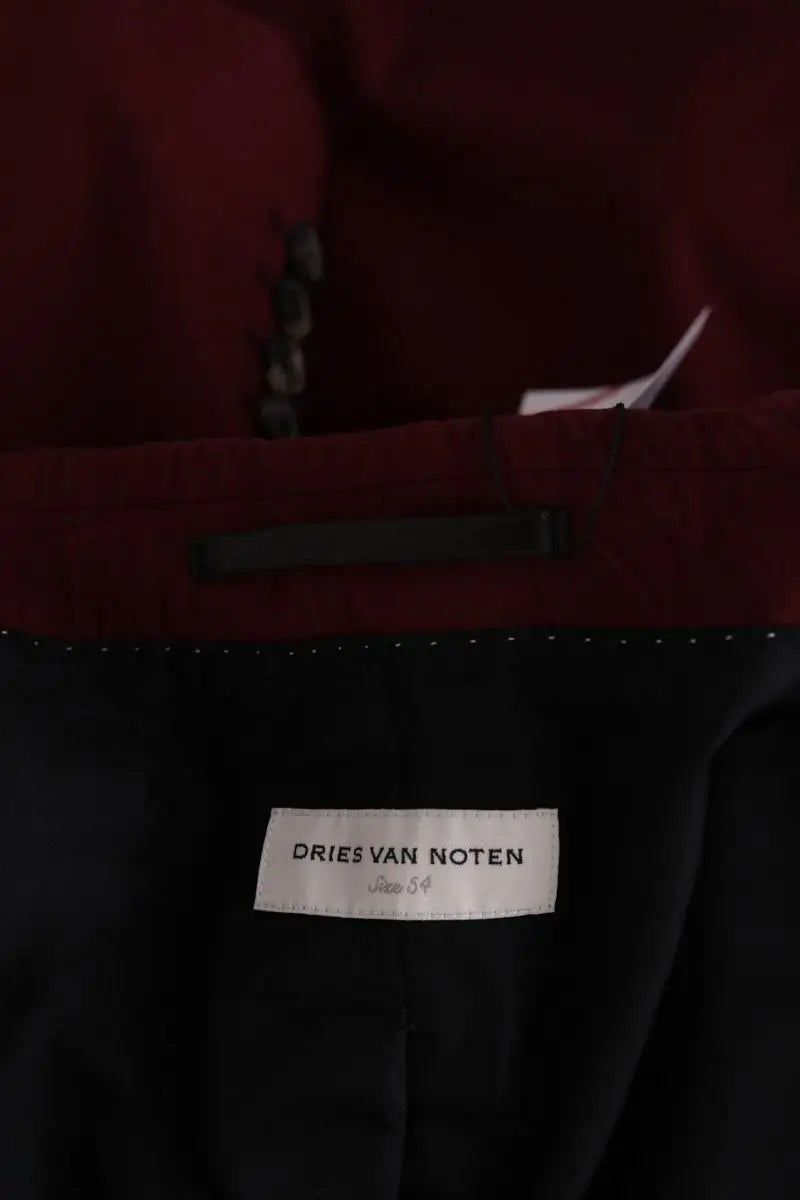 Veste Dries Van Noten Bordeaux en Coton