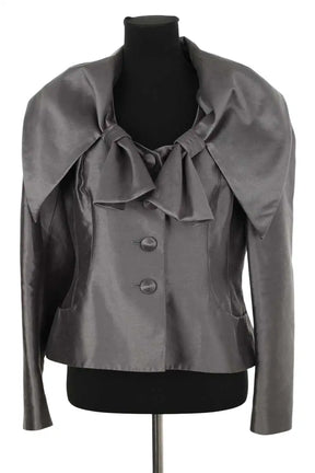Veste Emmanuelle Khanh Gris en Coton, taille XL - Seconde Main