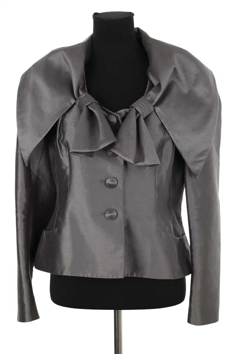 Veste Emmanuelle Khanh Gris en Coton, taille XL - Seconde Main