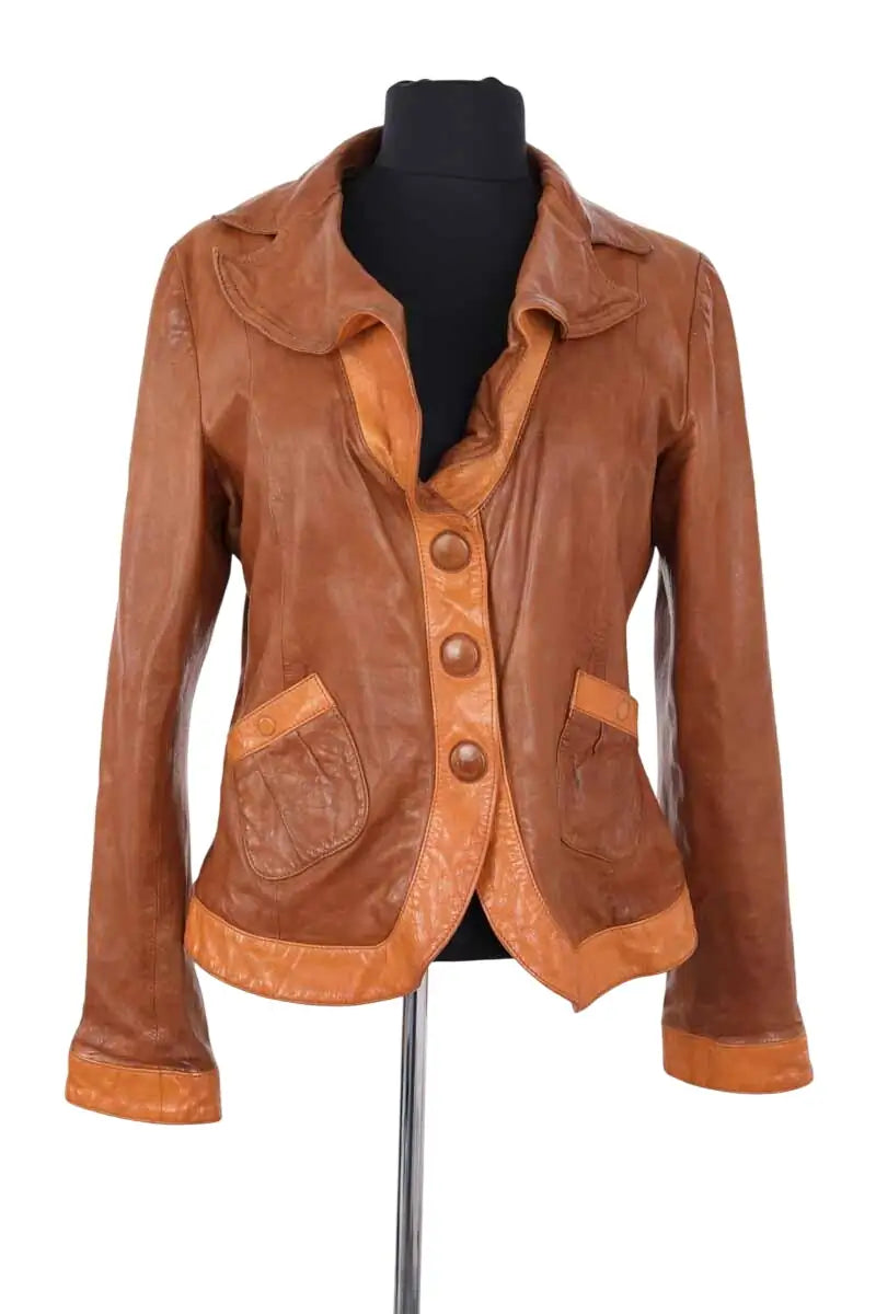 Veste Emporio Armani Marron en Cuir, taille L - Seconde Main