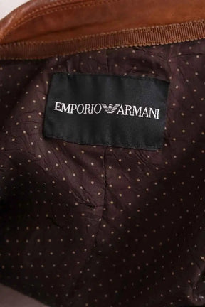 Veste Emporio Armani Marron en Cuir
