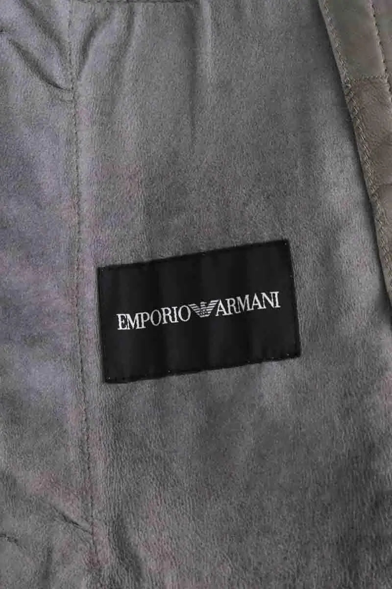 Veste Emporio Armani Vert en Cuir