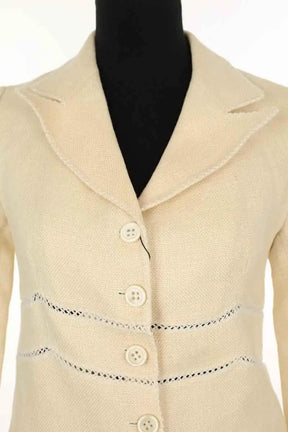 Veste Ermanno Scervino Ecru en Lin