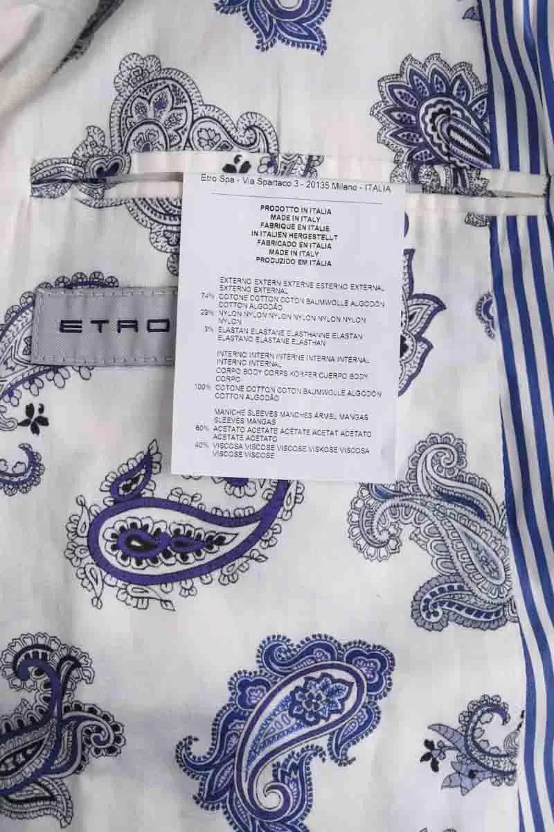 Veste Etro Blanc en Coton