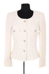 Veste Georges Rech Ecru en Coton, taille M - Seconde Main