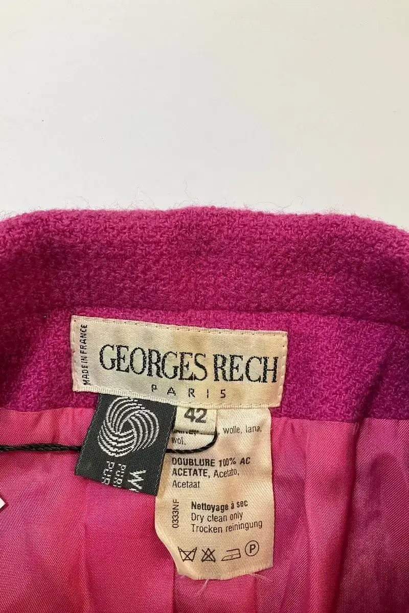 Veste Georges Rech Rose en Laine