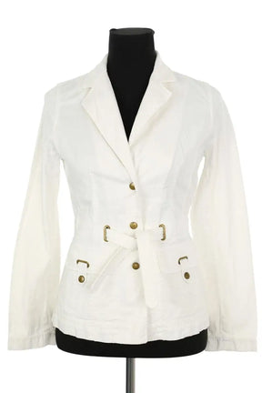 Veste Gerard Darel Blanc en Coton, taille S - Seconde Main