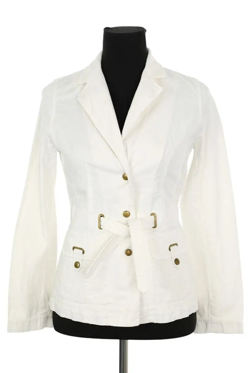 Veste Gerard Darel Blanc en Coton, taille S - Seconde Main