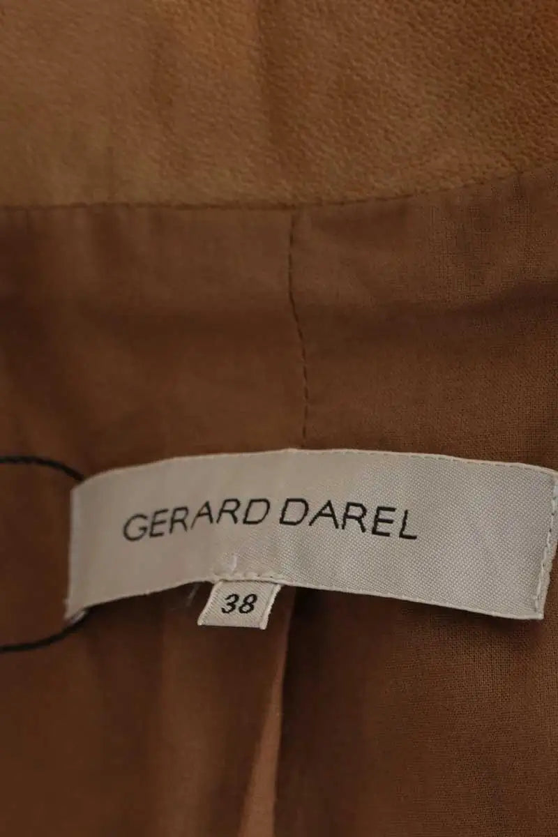 Veste Gerard Darel Camel en Cuir