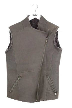 Veste Gerard Darel Gris en Cuir, taille S - Seconde Main
