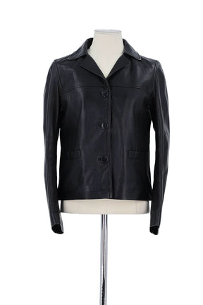 Veste Gerard Darel Noir en Cuir, taille S - Seconde Main