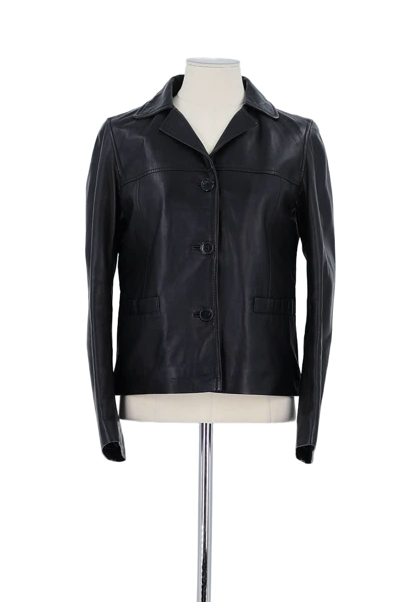 Veste Gerard Darel Noir en Cuir, taille S - Seconde Main